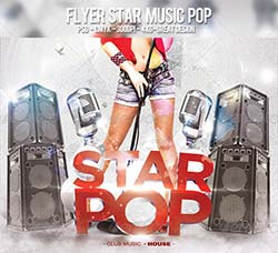 明星音乐会海报/传单模板：Flyer Star Music Pop